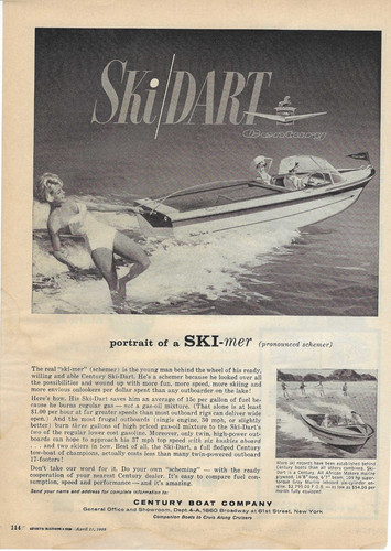 1960 century ski - century, ski-dart