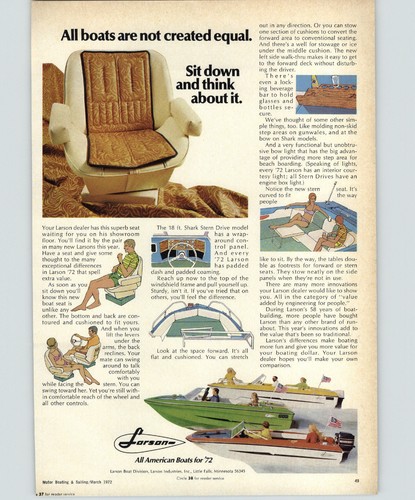 1972 paper larson motor - paper, ad