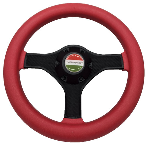 Boat steering wheel red - boat,