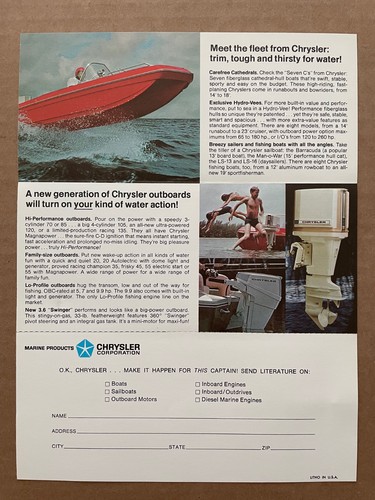 Vintage 1972 chrysler outboard - chrysler,