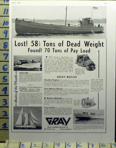 1941 gray marine inboard - inboard, motor