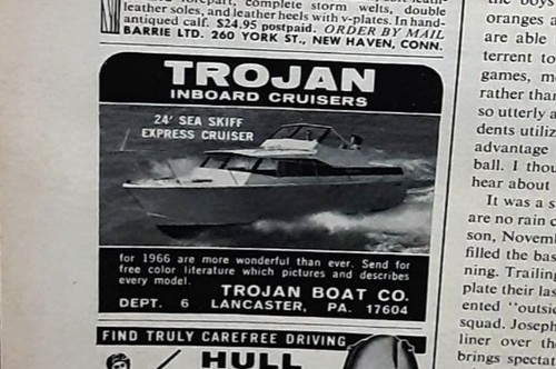 1966 trojan boat - 1966, print