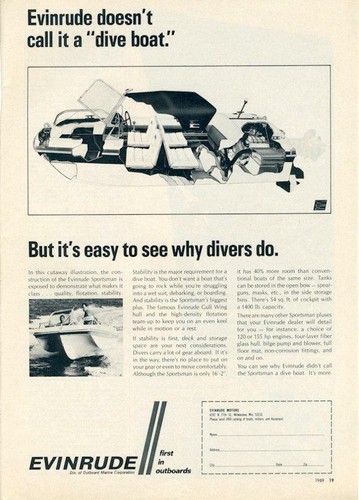 1969 evinrude boat - &, inboard