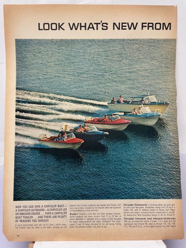 Chrysler boats vintage print - chrysler,