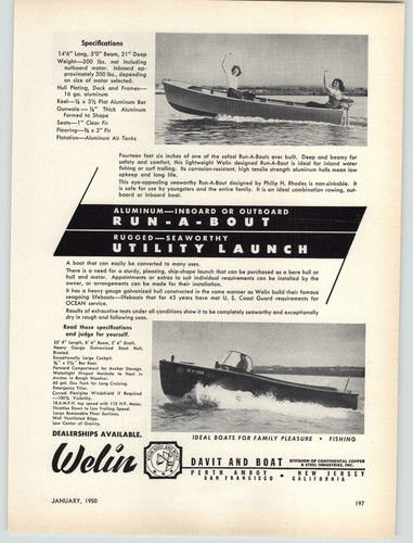 1950 paper welin davit - davit, and