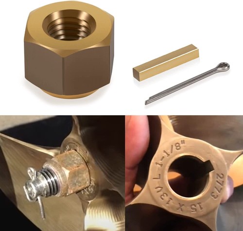 5008 prop nut kit - brass, 1"